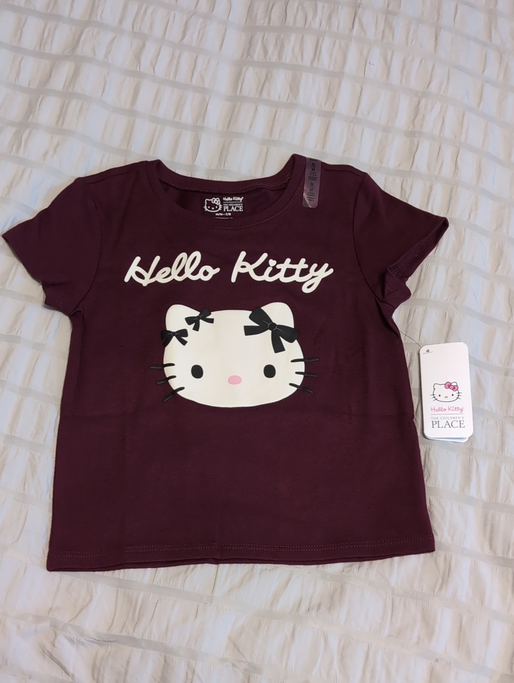 New Hello Kitty Burgundy T-shirt Youth Medium